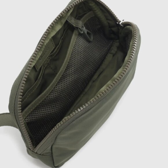 Quince Revive Nylon Belt Bag – Olive Green Crossbody / Fanny Pack - Picture 5 of 7